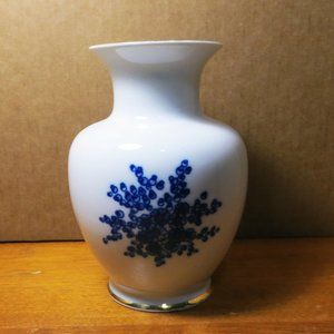 Hollohaza Hungary 1831 Blue Floral Porcelain With Gold Trim